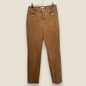 Good American Good Legs Cigarette Jeans Women Size 6/28 Bronze Brown Hight Waist